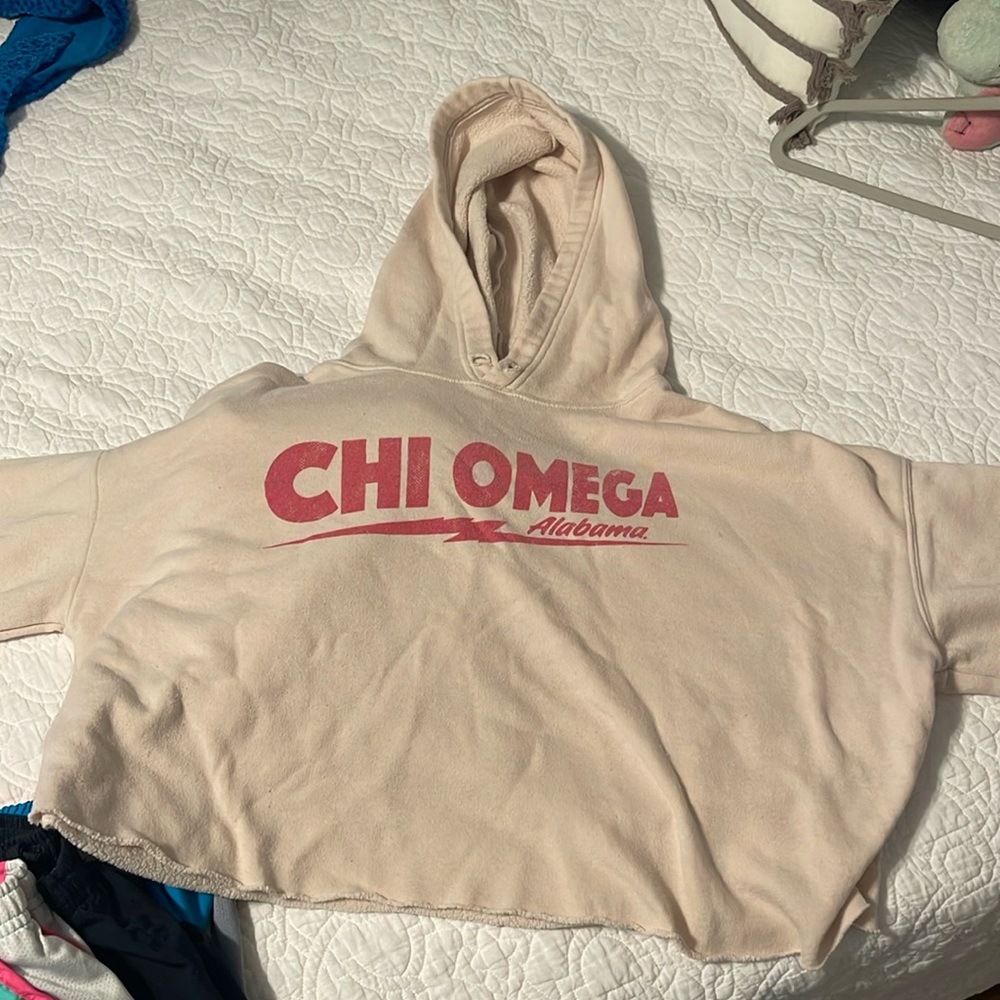 Chi omega alabama cropped hoodie size L